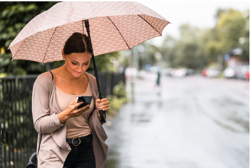 woman on phone